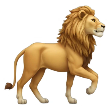Lion sur un chameau sticker