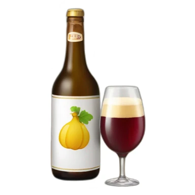 Bouteille de vin qui boit une bière sticker