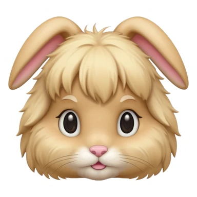 Bunny with blonde hair sticker