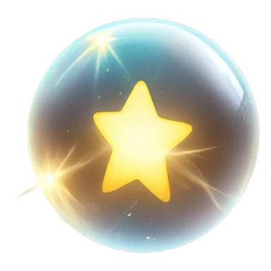 astral projection star inside a ball sticker