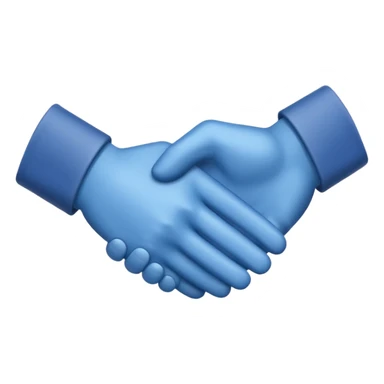 Blue handshake sticker