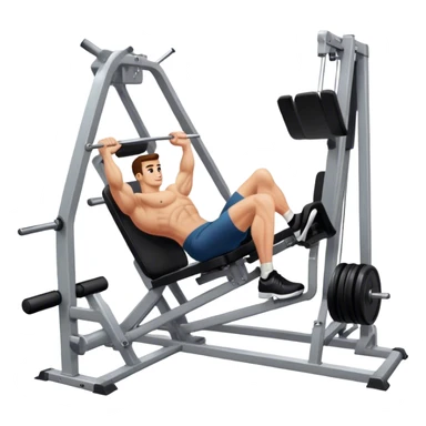 guy leg press machine sticker