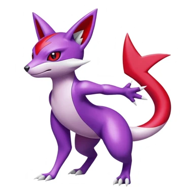 Sneasel-Zangoose-Genesect-fusion-hybrid, full body sticker