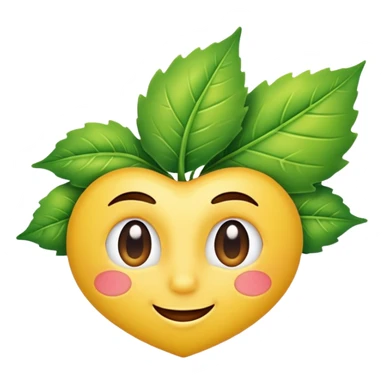 Leaf winking with gloss shine sticker