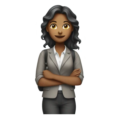 Girl going to work sticker