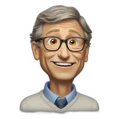 Bill Gates worring expression sticker