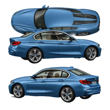 BMW 330i blue  sticker