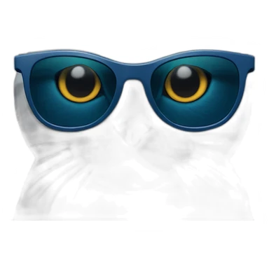 British Shorthair Cat deep blue with sunglasses use camera sticker