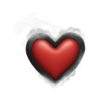 black leather heart with red lace overlay sticker