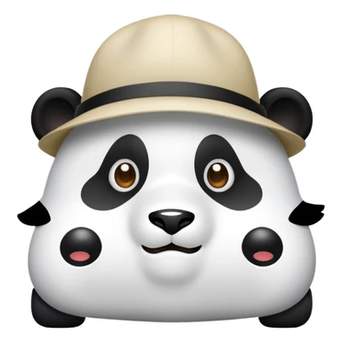 Une voiture avec des yeux de panda avec un chapeau  sticker