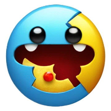 PAC man eating ghost sticker