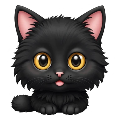 Un  gatito negro chiquito  sticker