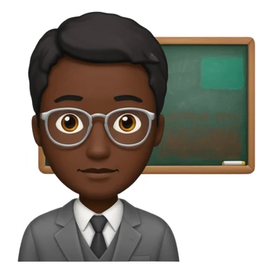 teacher man with black skin sticker