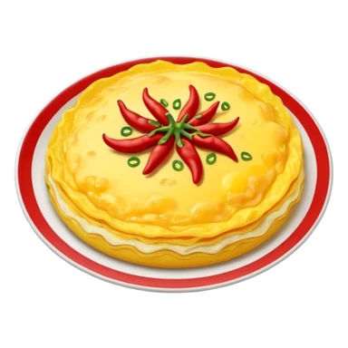 omelette with chili sticker