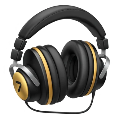 A pair of oversized headphones resting on the booth edge.
 sticker