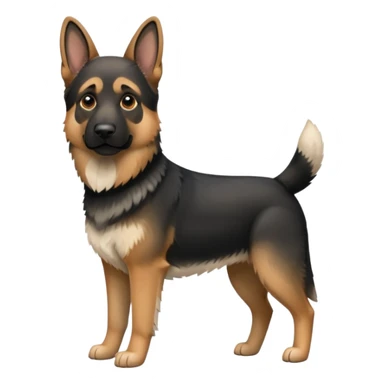 Mainly black colored German shepherd with a little bit of white colored fur  sticker