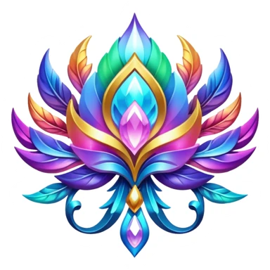 Epic divine legendary complex detailed iridescent gradients aesthetic-scenery-Decorations sticker