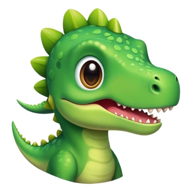 green cute dino  sticker