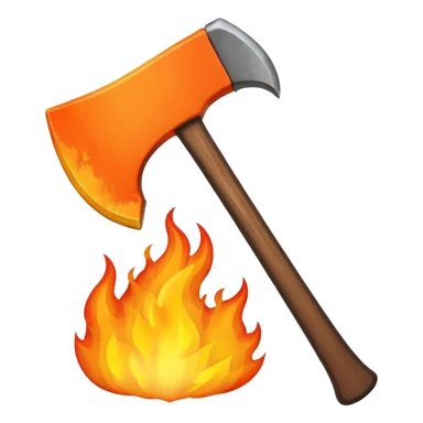 axe on fire sticker