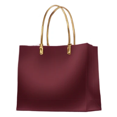 luxury shopping bag in burgundy colour sticker