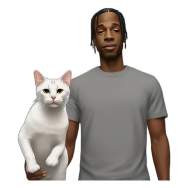 travis scott with cat sticker