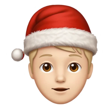Christmas hat on a head sticker