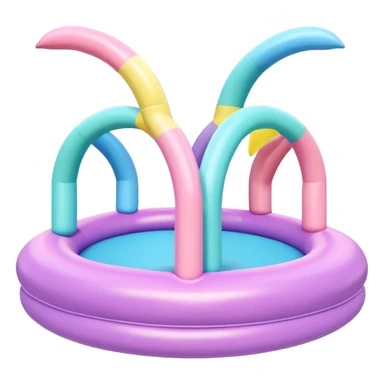 pastel bouncy inflatable trampoline  sticker