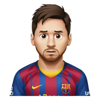 Lionel Messi in FC Barcelona kit gives a fuck. He's angry  sticker