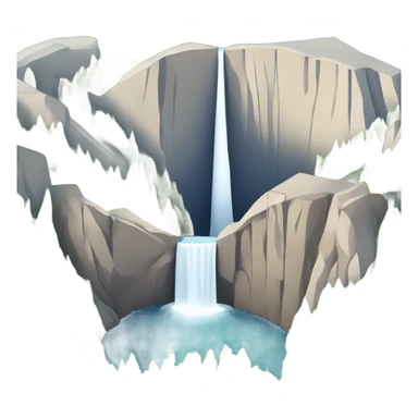 Yosemite National Park, Yosemite Falls isometric  sticker