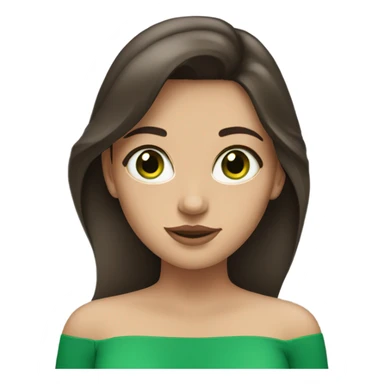 Brunette Model Green eyes Profile Picture  sticker