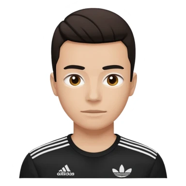 Adidas white stripes black human sticker