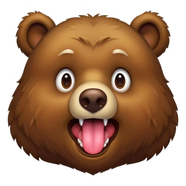 Oso sacando la lengua  sticker