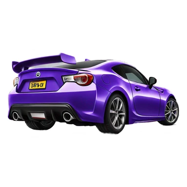 purple gt86 with wing  sticker
