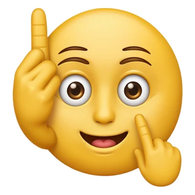 Eye-rolling emoji with fuck you finger sticker