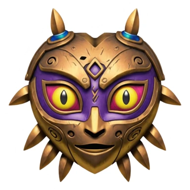 majoras mask mixed with the questioning face sticker
