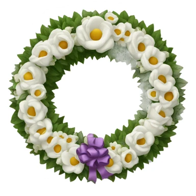Arch shaped funeral wreath with foot sticker