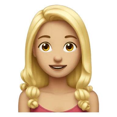 Blonde girl in love  sticker