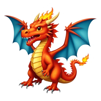Un dragón escupe fuego sticker
