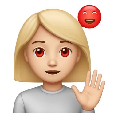 digital assistant emoji with a friendly face and a subtle error notification such as a red dot or exclamation mark, communicating its ability to make errors sticker
