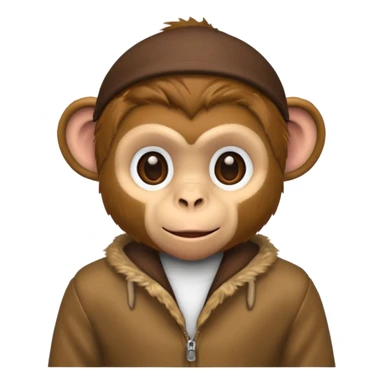 monkey with clothes sticker