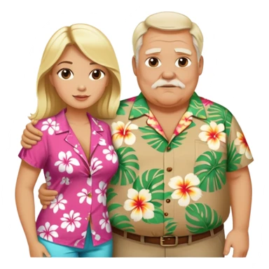 fat old man hot blonde  sticker