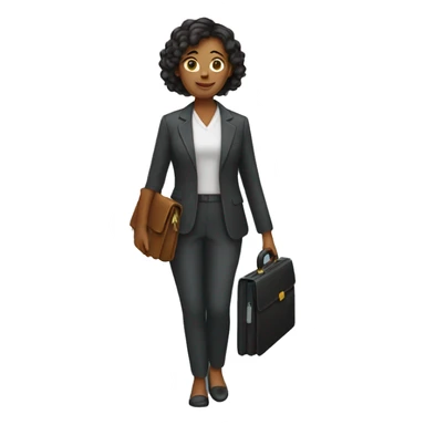 woman holding briefcase sticker