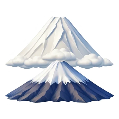 Cinematic Realistic Mount Fuji Landscape Emoji, depicted with the iconic snow-capped peak set against a serene sky rendered with lifelike textures and breathtaking, natural lighting. sticker
