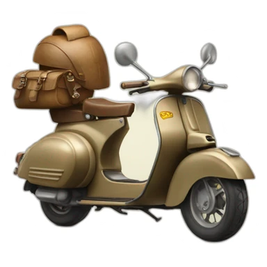 indiana jones in vespa sticker