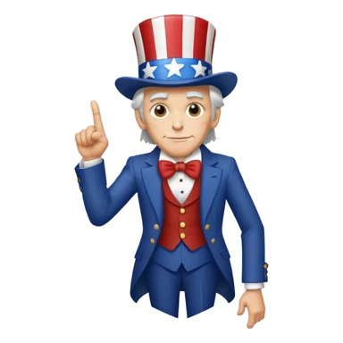 uncle sam pointing backward sticker