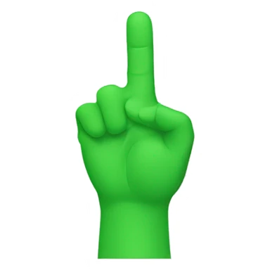 Green Backward index finguer pointing down sticker