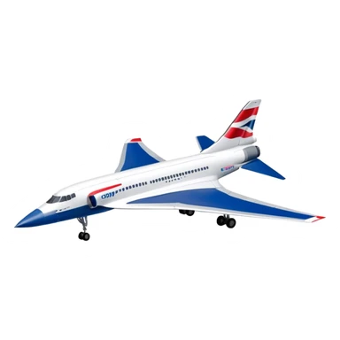Concorde - British Airways (Model Year: 2020) (Iconic colour: White with blue and red) sticker