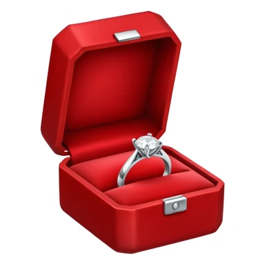 diamond ring in a red box sticker