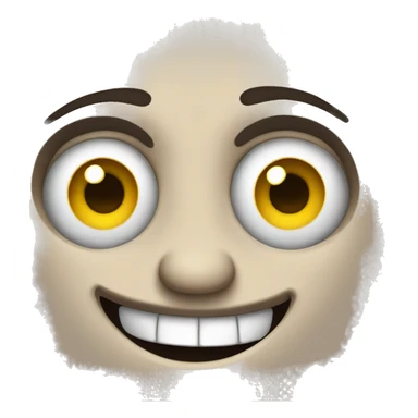 regular emoji with big eyes and insane smile sticker