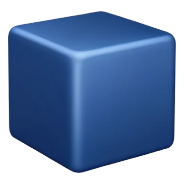 Dark Blue cube sticker